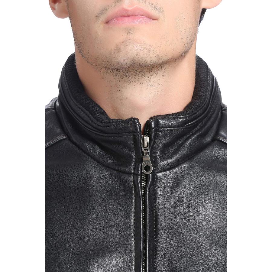 【並行輸入品】BGSD OUTERWEAR メンズ US サイズ: M カラー: ブラック BGSD Men City Lambskin Leaの画像