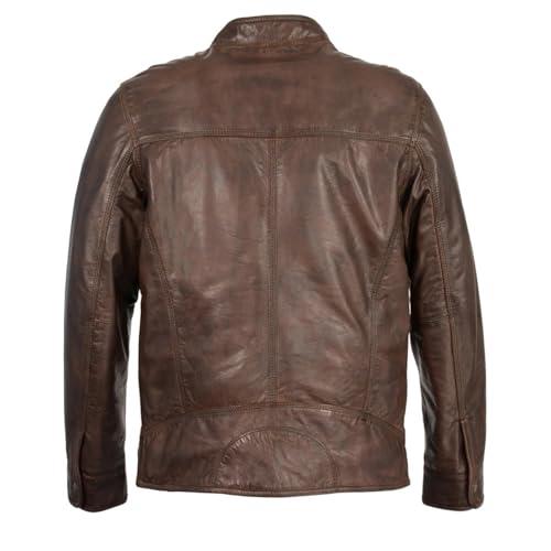 【並行輸入品】MilwaukeeレザーメンズクラシックMotoフロントジッパー付きレザージャケット(ブラック, 2?x l、1パック L SFMの画像