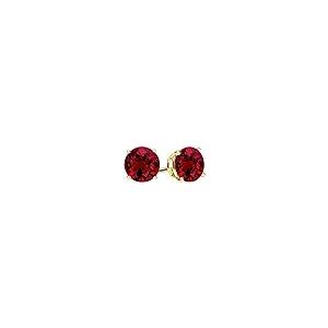 【並行輸入品】1?/ 2? ?10カラット合計重量Rubyスタッドイヤリング4プロングプッシュバック 1/2 0.5 Carat Total Wの画像