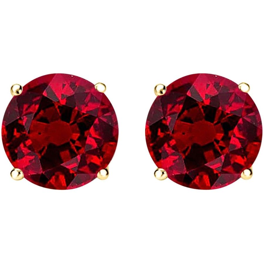 【並行輸入品】1?/ 2? ?10カラット合計重量Rubyスタッドイヤリング4プロングプッシュバック 1/2 0.5 Carat Total Wの画像