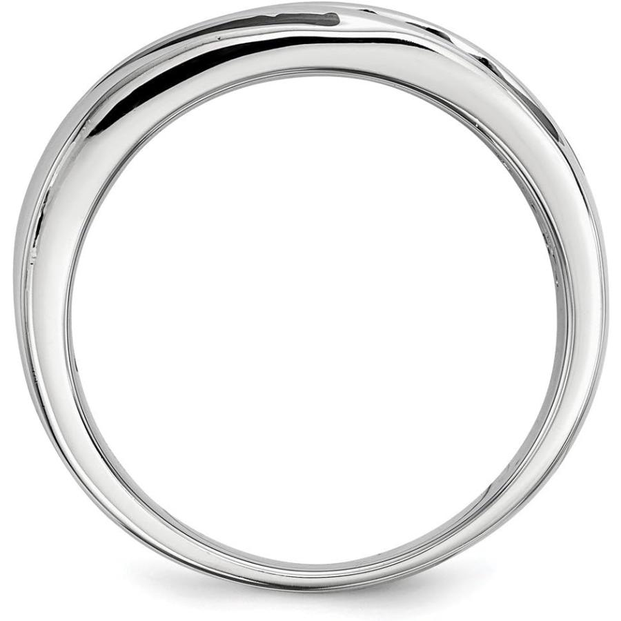 【並行輸入品】ソリッド925スターリングシルバー ブラックダイヤモンド メンズウェディングバンドリング(1/2カラット)  ダイヤモンド  ダイヤモンの画像