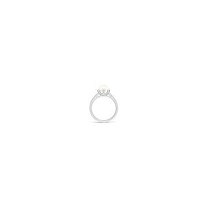 【並行輸入品】8mm 淡水養殖パール ソリティアクラウンリング レディース リングサイズ3~13 Angara Freshwater Cultuの画像