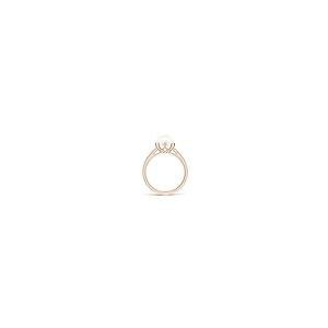 【並行輸入品】6月の誕生石   淡水パールソリティアクラウンリング(8mm淡水養殖真珠)。 Angara Freshwater Culturedの画像