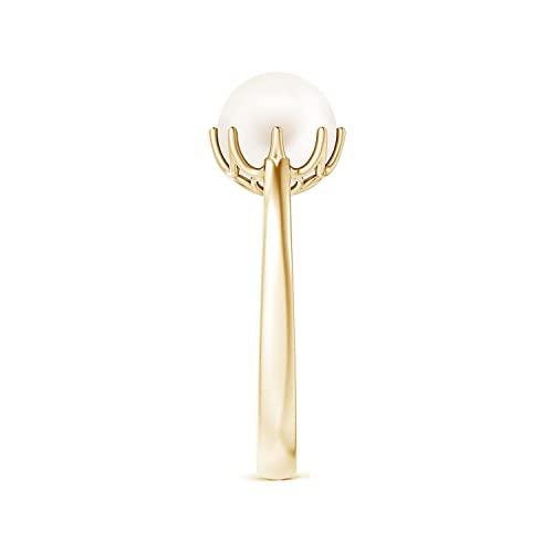 【並行輸入品】淡水養殖真珠 ソリティアクラウンリング (8mm 淡水養殖真珠)   6月誕生石, パール, 真珠 Freshwater Cultの画像