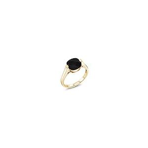 【並行輸入品】[Gem Stone King] 3.6カラット 天然 オニキス 指輪 リング レディース シルバー925 イエローゴールド 加工の画像