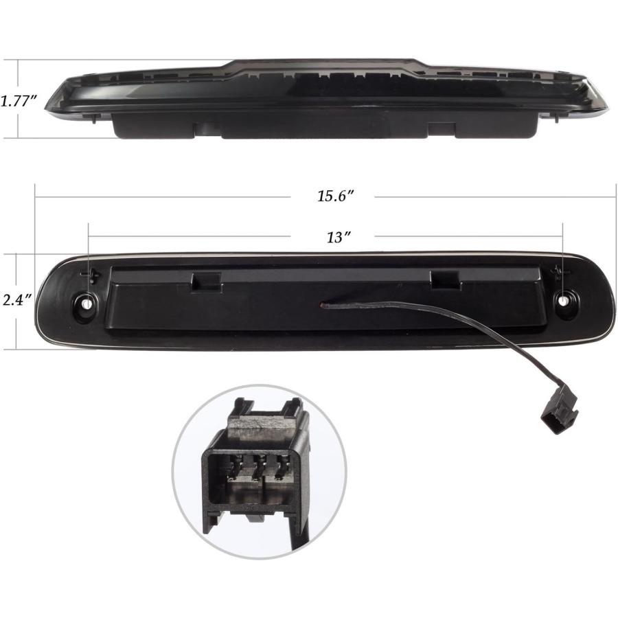 【並行輸入品】Partsam High Mount Stop Light Led Third 3rd Brake Light Replacementの画像