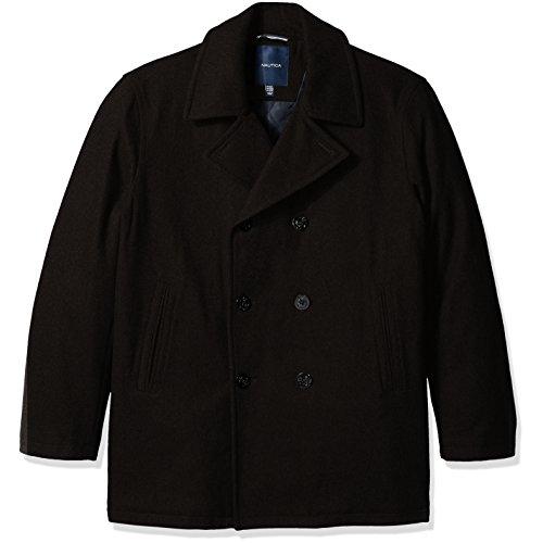 美品 ノーティカ XXL ピーコート ブラック 並行輸入品】Nautica メンズ ビッグ&トール ウールピーコート US