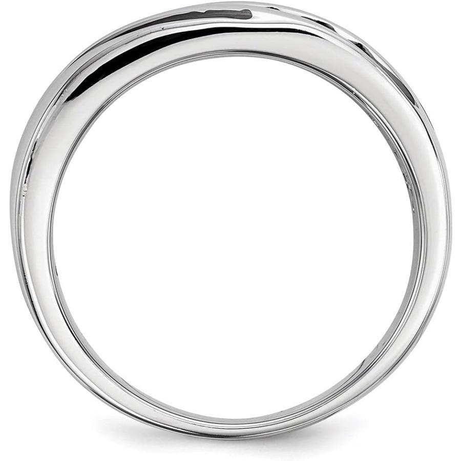 【並行輸入品】Diamond2Deal メンズ 925スターリングシルバー ブラックダイヤモンド 結婚指輪 レディース  シルバー  ダイヤモンドの画像