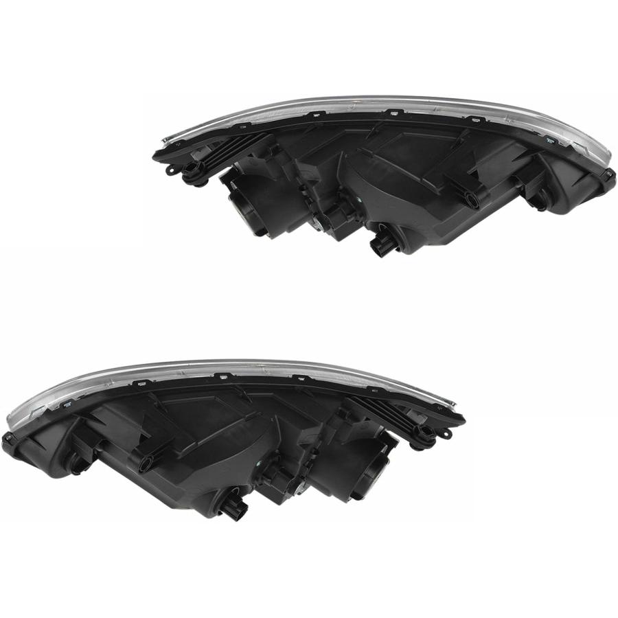 【並行輸入品】1A Auto Headlights Headlamps Halogen Chrome Bezel LH \u0026 RH Pair Set fの画像