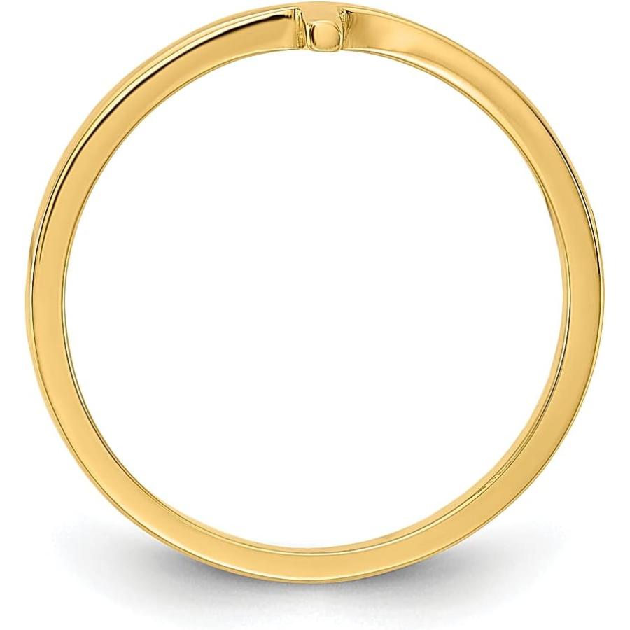【並行輸入品】ICE CARATS 14K イエローゴールド 横向き クロスリング 宗教的 ファインジュエリー 女性へのギフトに  14Kイエローゴーの画像