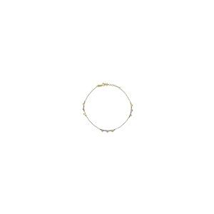 【並行輸入品】14?K 3色ゴールド調節可能ハートアンクレット9インチ Diamond2Deal 14k Tri Color Gold Adjuの画像