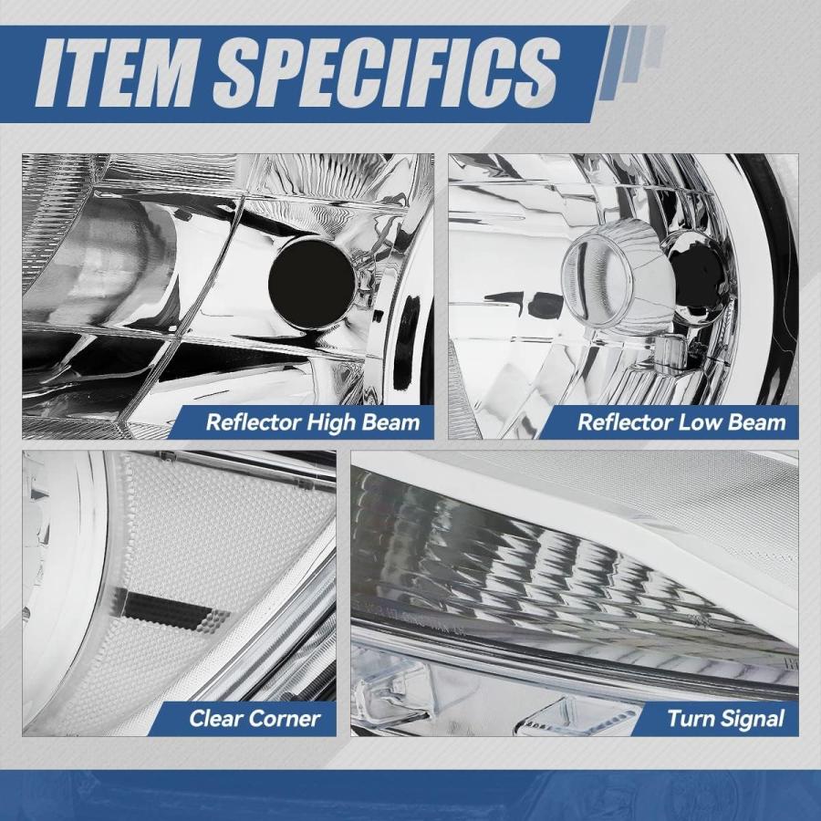 【並行輸入品】Auto Dynasty [Halogen Model] Factory Style Headlights Assembly Compaの画像