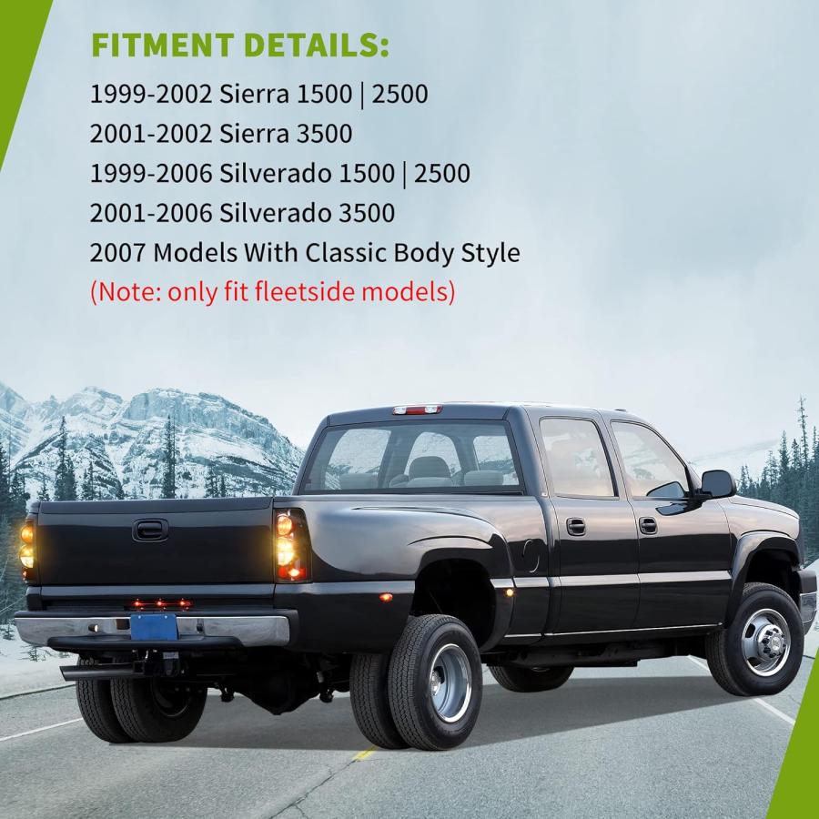 【並行輸入品】AUTOSAVER88 テールライト 1999-2006 シボレー シルバラード 1500 2500 01-06 シルバラード 3500_5