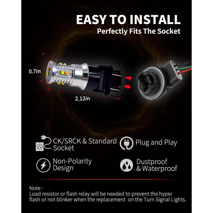 【並行輸入品】Lasfit スイッチバック 3157 3057 3155 3457 4157 ウィンカーライト用 日中走行用ライト パーキングライト_6