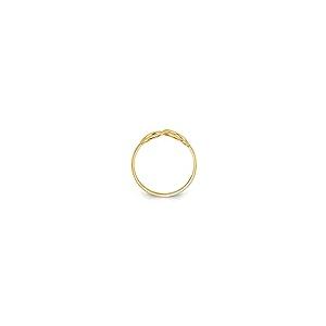【並行輸入品】14K イエローゴールド インフィニティ バンド リング サイズ 7.00 ファインジュエリー 女性へのギフト, 14Kイエローゴの画像