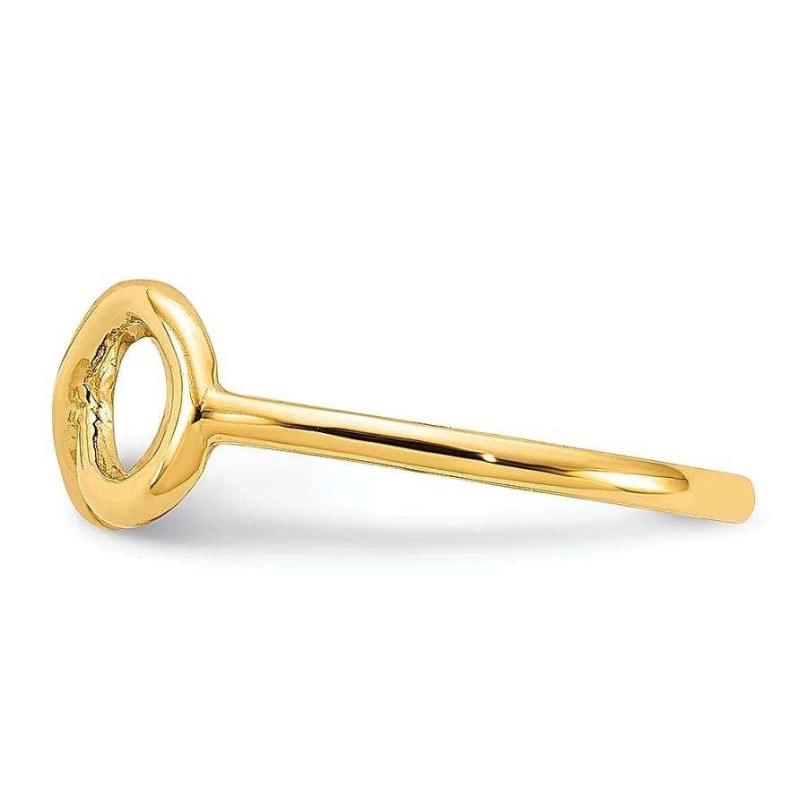 【並行輸入品】14K イエローゴールド インフィニティ バンド リング サイズ 7.00 ファインジュエリー 女性へのギフト, 14Kイエローゴの画像