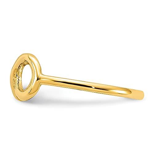 【並行輸入品】14K イエローゴールド インフィニティ バンド リング サイズ 7.00 ファインジュエリー 女性へのギフト, 14Kイエローゴの画像