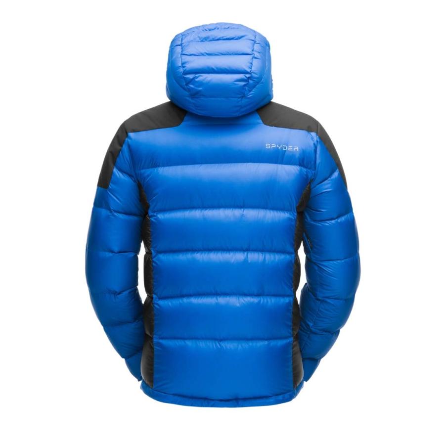 【並行輸入品】Spyder Men's Eiger Down Jacket, Black/Black/Turkish Sea, Smallの画像