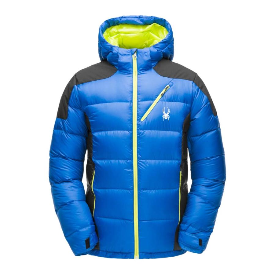 【並行輸入品】Spyder Men's Eiger Down Jacket, Black/Black/Turkish Sea, Smallの画像
