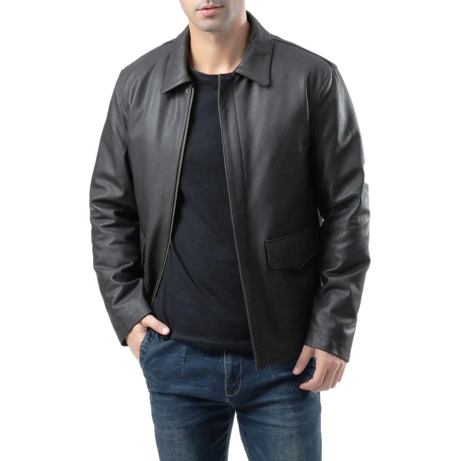【並行輸入品】Landing Leathers Men Raider Indy Style Leather Legend Jacket Blaの画像
