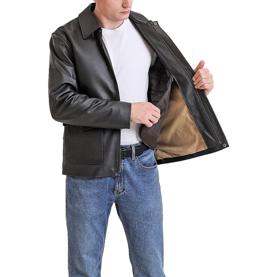 【並行輸入品】Landing Leathers Men Raider Indy Style Leather Legend Jacket Blaの画像