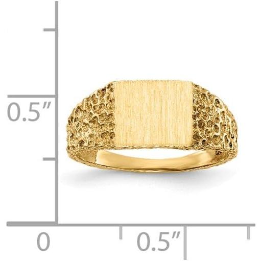 【並行輸入品】Diamond2Deal ソリッド14Kイエローゴールド シグネットリング ファインジュエリー メンズ サイズ5  イエローゴールドの画像