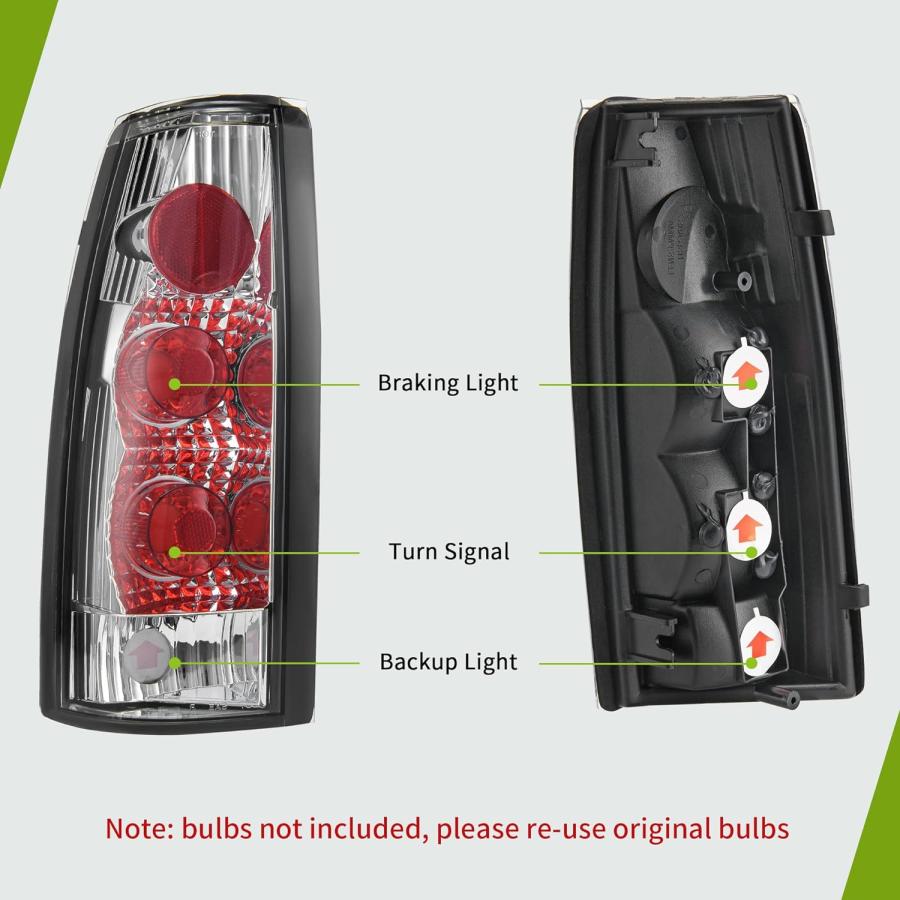 【並行輸入品】AUTOSAVER88 Tail Lights Taillights Assembly Compatible with 1988-199の画像