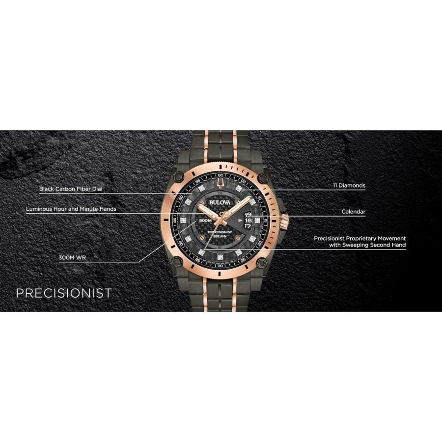 並行輸入品】Bulova 精密主義者-98D149 ワンサイズ 黒い : GoodFace 