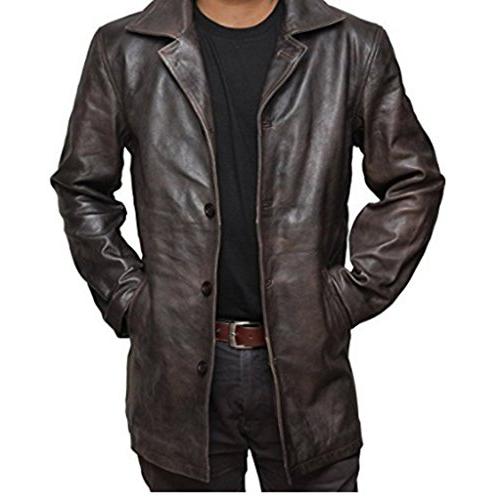 【並行輸入品】Dean Winchester Supernatural Brown Distressed Mens Trench Coat Rの画像