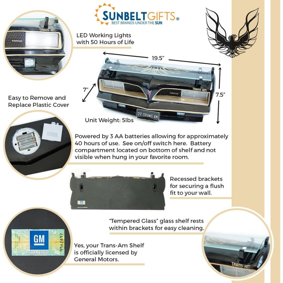 【並行輸入品】Sunbelt Gifts 1977 SE ポンティアック トランスシェルフ 3-D レッド ワンサイズ マルチの画像