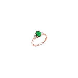 【並行輸入品】[Gem Stone King] 1.1カラット ナノエメラルド 指輪 リング レディース シンセティック ホワイトサファイア 1の画像