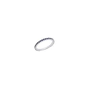 【並行輸入品】14?Kゴールドラウンドブルーサファイアレディース結婚記念スタッカブルバンド (USA リングサイズ 7) Dazzlingrocの画像