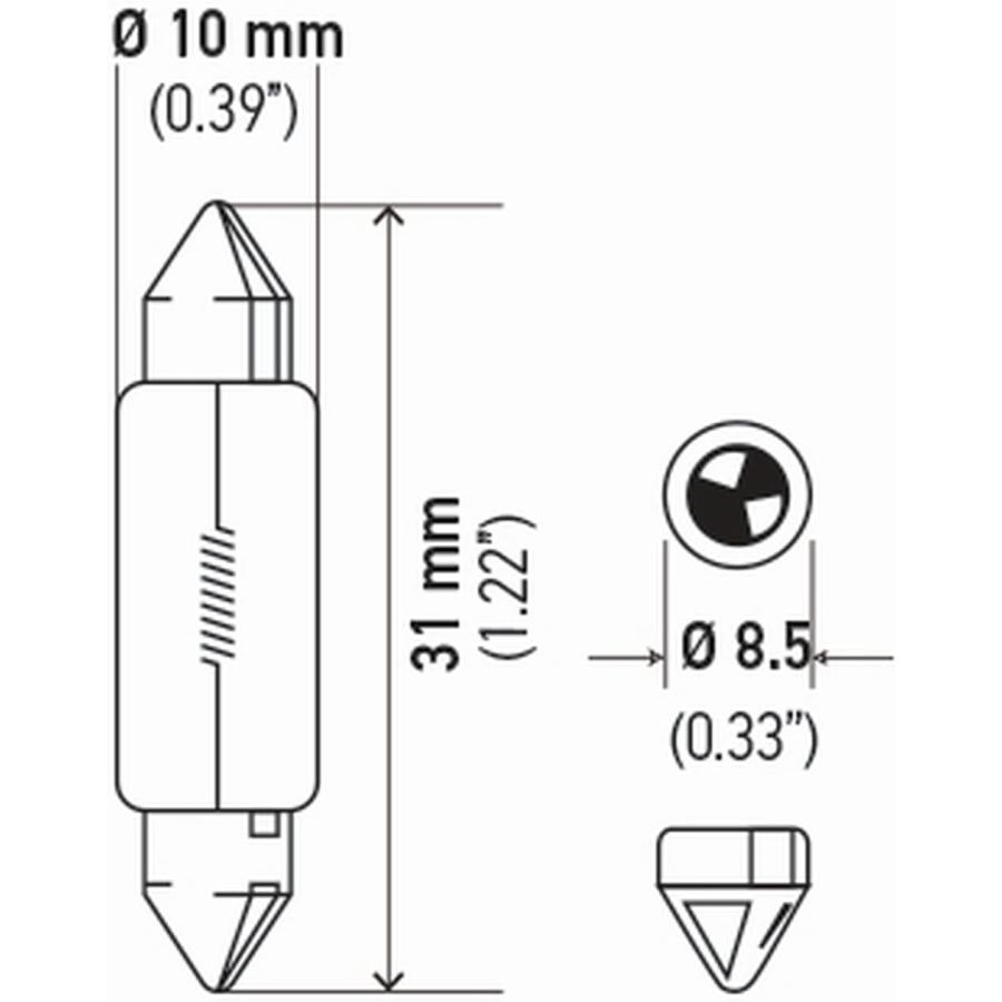 【並行輸入品】HELLA 6418TBスタンダード - 5Wスタンダードミニチュア6418電球、12V、5W、2パック　_2