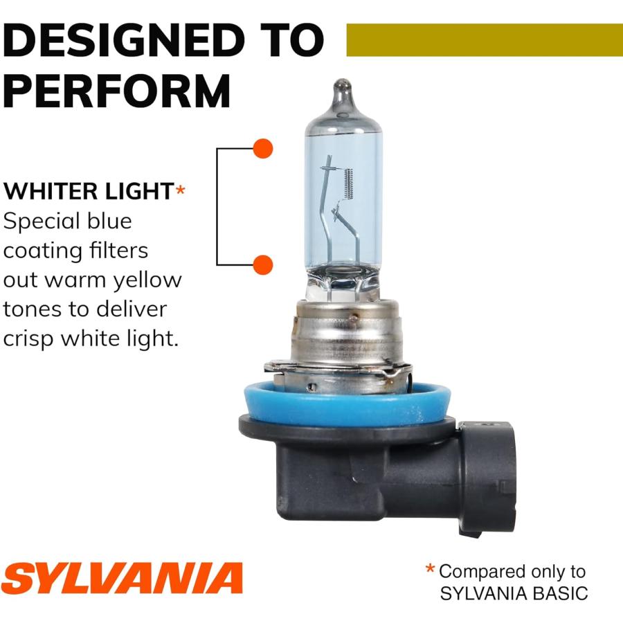 【並行輸入品】SYLVANIA - H11 (64211) SilverStar zXe ゴールド 高性能 ハロゲン ヘッドライト バルブ - ヘッドの画像