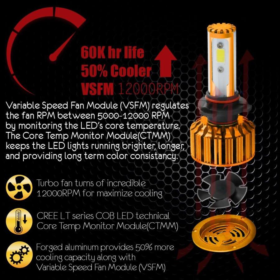 【並行輸入品】xentronic b2 LEDヘッドライト電球 9007 ホワイト XTRNB2GLD-97-6Kの画像