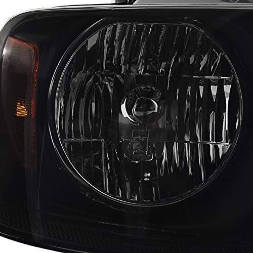 【並行輸入品】2004-2008フォードF150 F-150ピックアップトラック用ブラックスモークヘッドライト+ブラックテールブレーキライトランプ。の画像