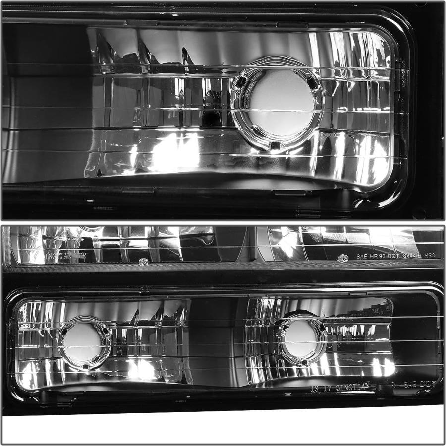 【並行輸入品】DNA Motoring HL-OH-8P-C10-3G-BK-CL1 ヘッドライトアセンブリ (運転席と助手席側)、ブラックハウジングの画像