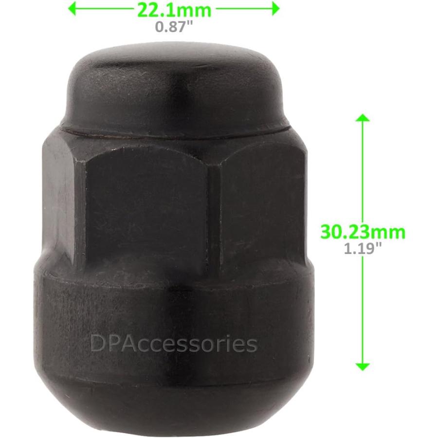 【並行輸入品】DPAccessories 20 x ブラック工場スタイルラグナット ホンダアキュラアルミホイール 90381S4L003 LCR2B6の画像