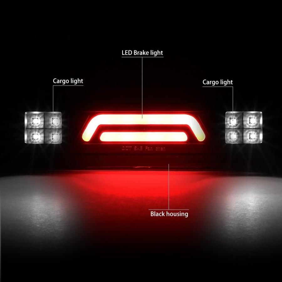 【並行輸入品】DNA MOTORING 3BL-DRM02-3D-LED-BK-SM ブラックハウジング 3D LED サードテールブレーキライト [の画像
