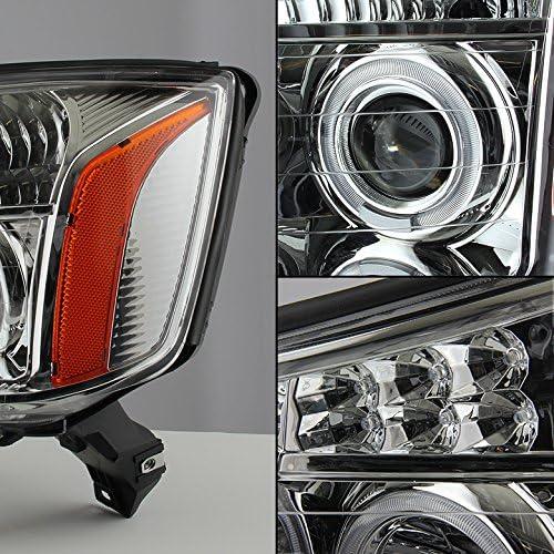 【並行輸入品】AKKON - [デュアルヘイローLED] アルマダ/タイタン クリアプロジェクターヘッドライト + クリアフォグライトランプコンボの画像