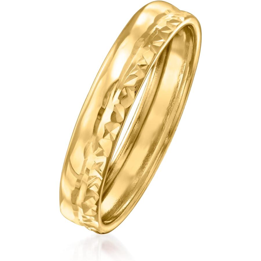 【並行輸入品】Ross-Simons イタリア製 14kt イエローゴールドリング 女性用 イタリア製の画像