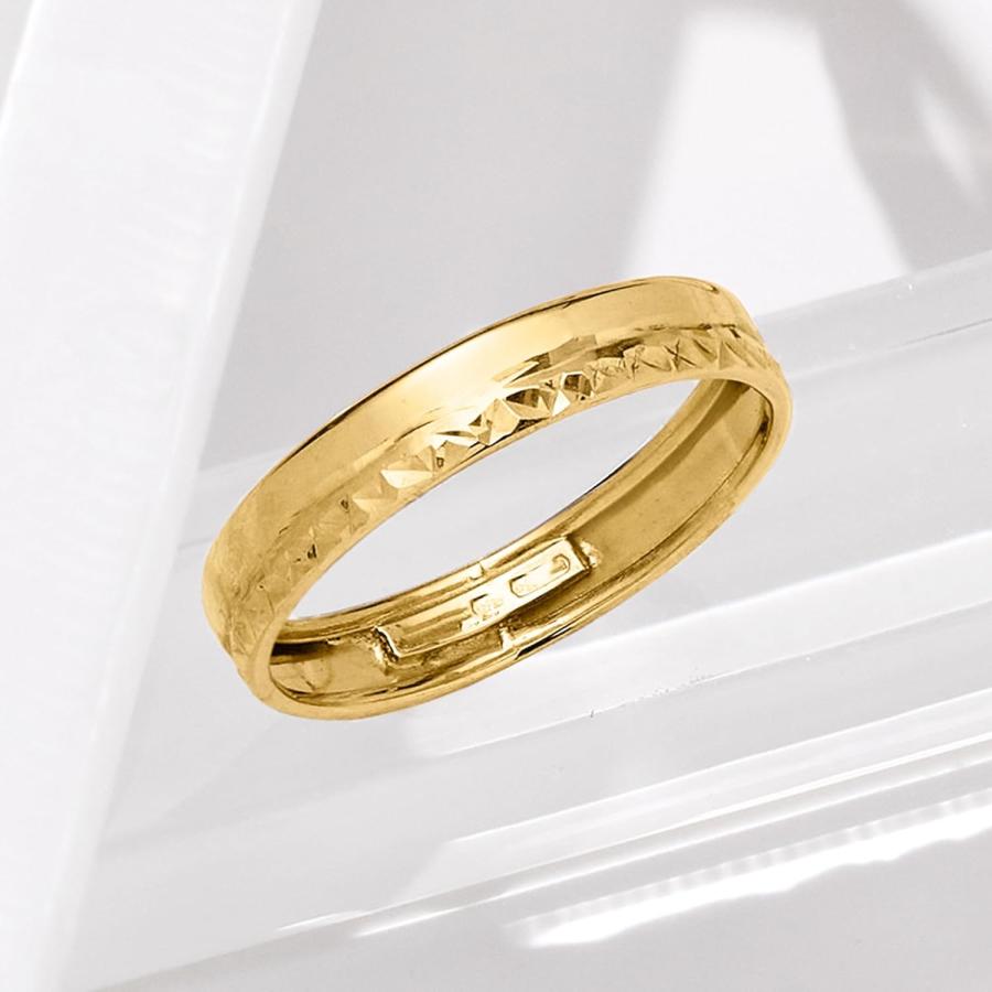 【並行輸入品】Ross-Simons イタリア製 14kt イエローゴールドリング 女性用 イタリア製の画像