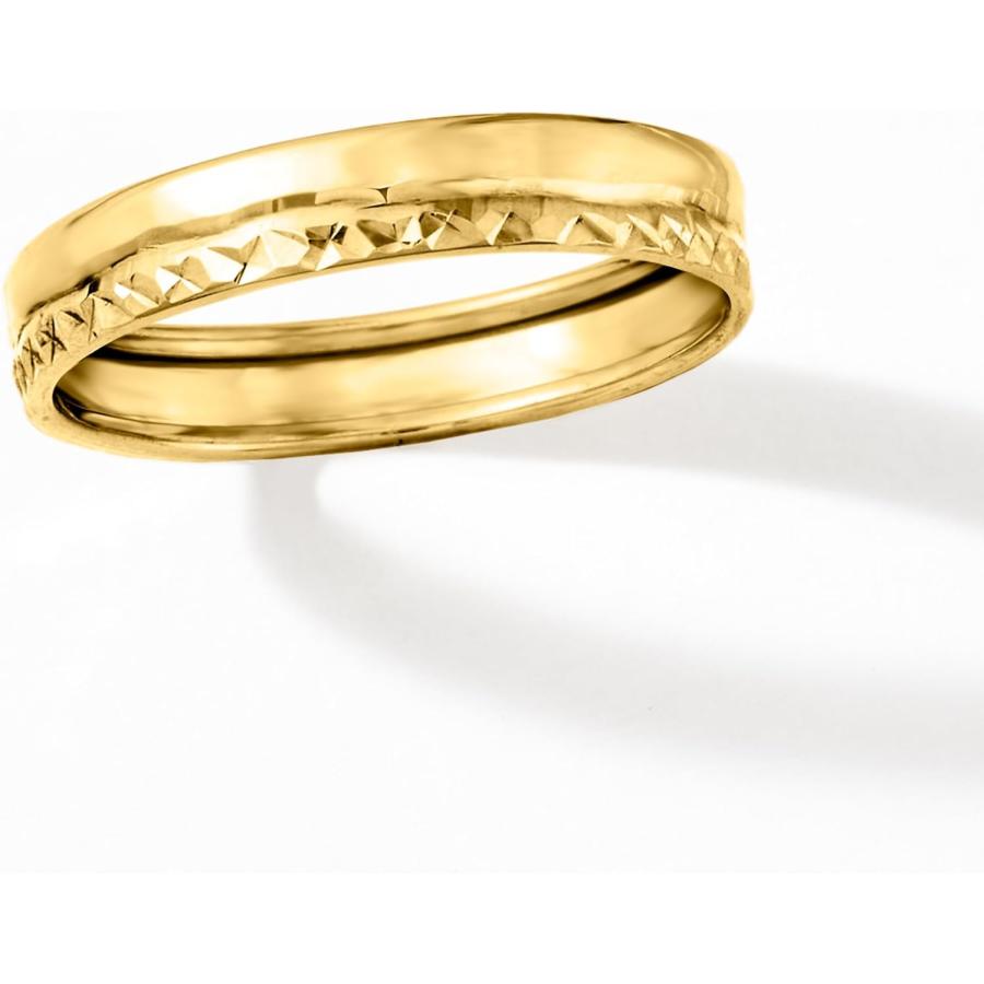 【並行輸入品】Ross-Simons イタリア製 14kt イエローゴールドリング 女性用 イタリア製の画像