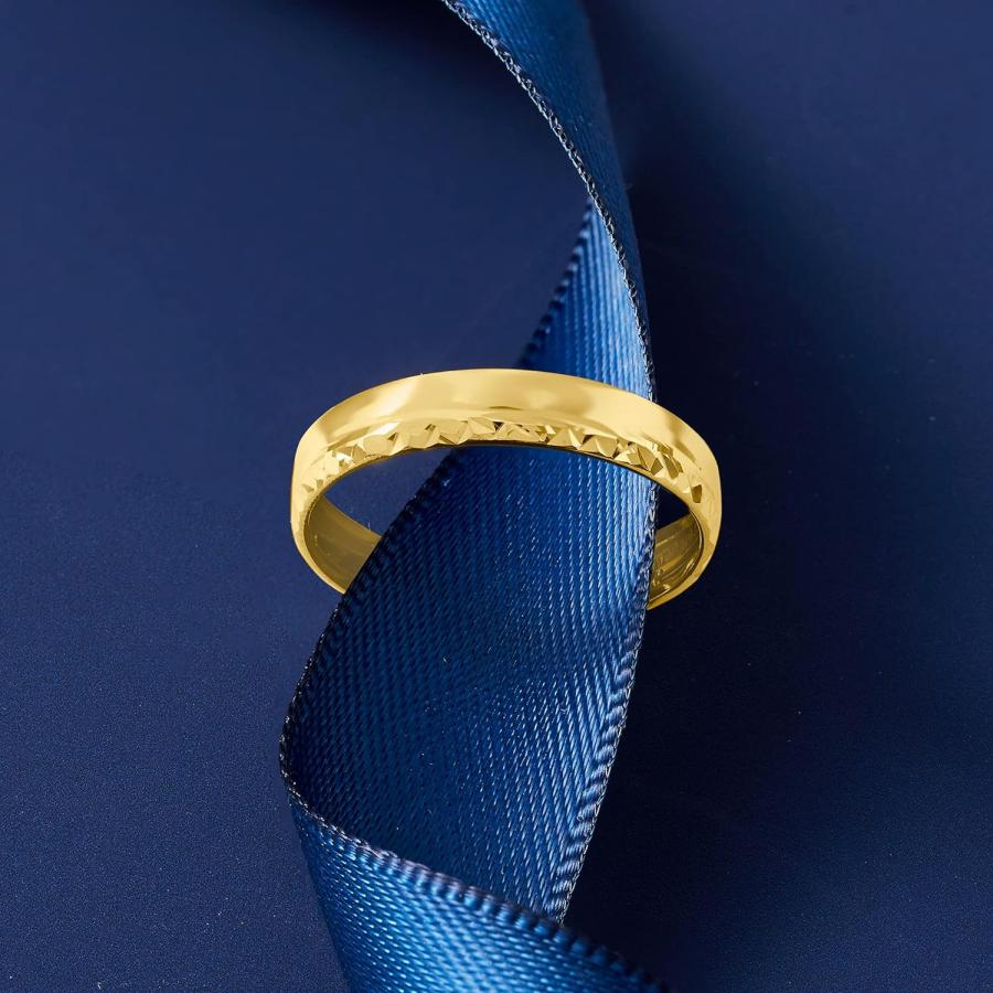 【並行輸入品】Ross-Simons イタリア製 14kt イエローゴールドリング 女性用 イタリア製の画像
