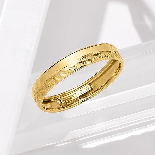【並行輸入品】Ross-Simons イタリア製 14kt イエローゴールドリング 女性用 イタリア製の画像