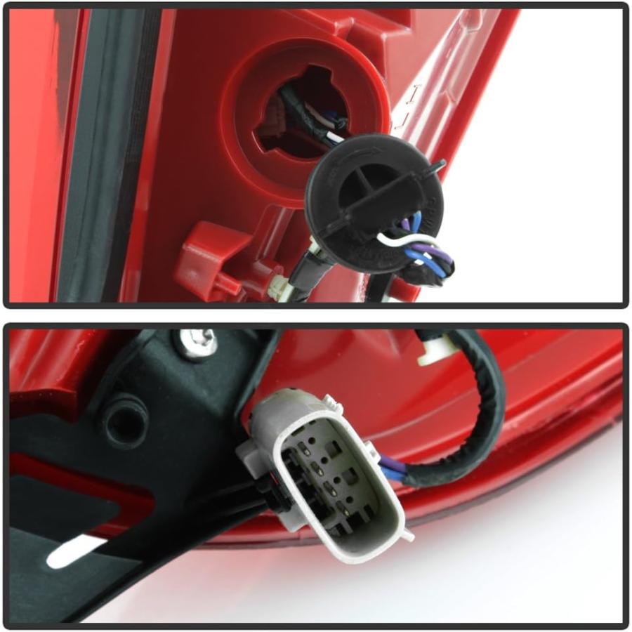 【並行輸入品】VIPMOTOZ 運転席側レッドレンズ OEスタイル LED 左テールライト ハウジングランプ アセンブリ 交換用 2013-2017_2