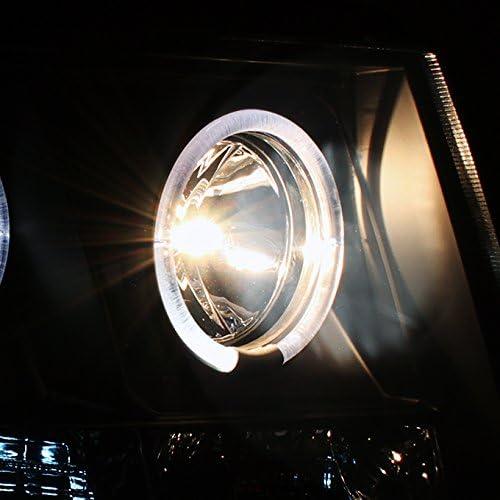 【並行輸入品】07-14 シボレー サバーバン 1500 2500 タホ ブラック ベゼル デュアル LED ヘイローリング プロジェクター ヘッドラ_3