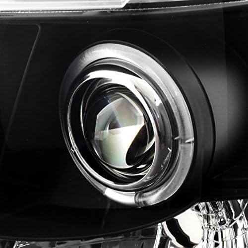 【並行輸入品】07-14 シボレー サバーバン 1500 2500 タホ ブラック ベゼル デュアル LED ヘイローリング プロジェクター ヘッドラ_4