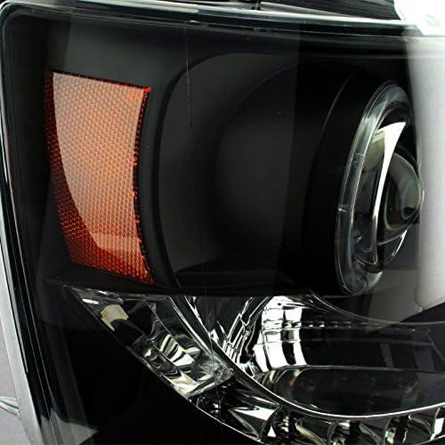 【並行輸入品】07-14 シボレー サバーバン 1500 2500 タホ ブラック ベゼル デュアル LED ヘイローリング プロジェクター ヘッドラ_6