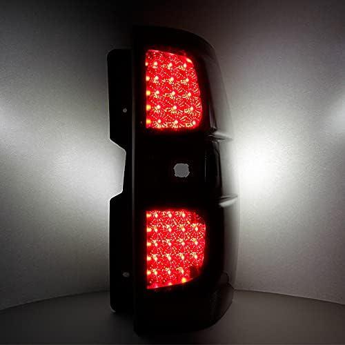 【並行輸入品】07-14 シボレー サバーバン 1500 2500 タホ ブラック ベゼル デュアル LED ヘイローリング プロジェクター ヘッドラ_8